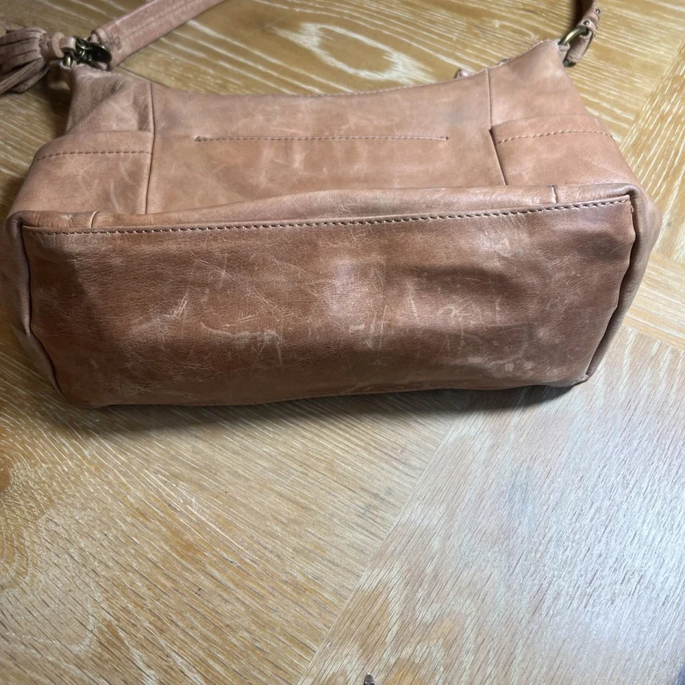 The Sake Gen‎ Hobo Natural Block Bag Purse Leather